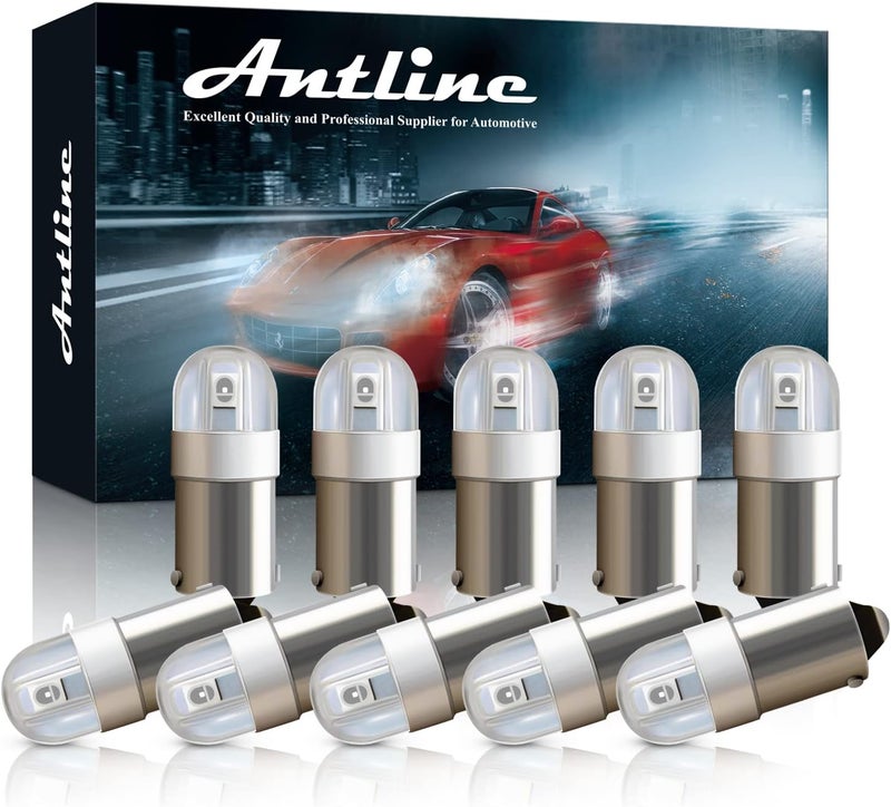 Antline BA9S BA9 1895 1891 53 57 47830 64111 3893 LED Bulb Green, Super Bright Canbus Error Free 12 Volt Replacements for Interior Dome Map Lamp License Plate Glove Box Lights (Pack of 10) - Image 1